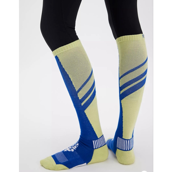 FP Movement by Free People Accessories - FP Movement Buti Compression Socks NWT Blue Yellow Knee Highs